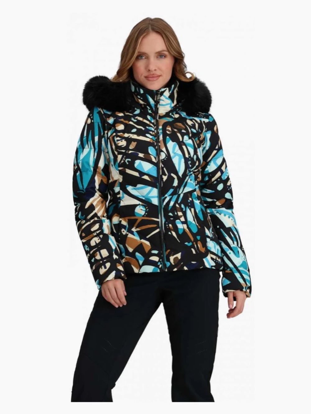 Obermeyer Women's Bombshell Jacket in abstract Mariposa print size 8 NWOT